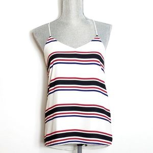 Express Red and White Striped Racerback Tank